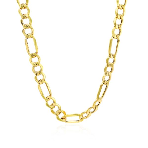 6.5mm 10k Yellow Gold Lite Figaro Chain - Image 2