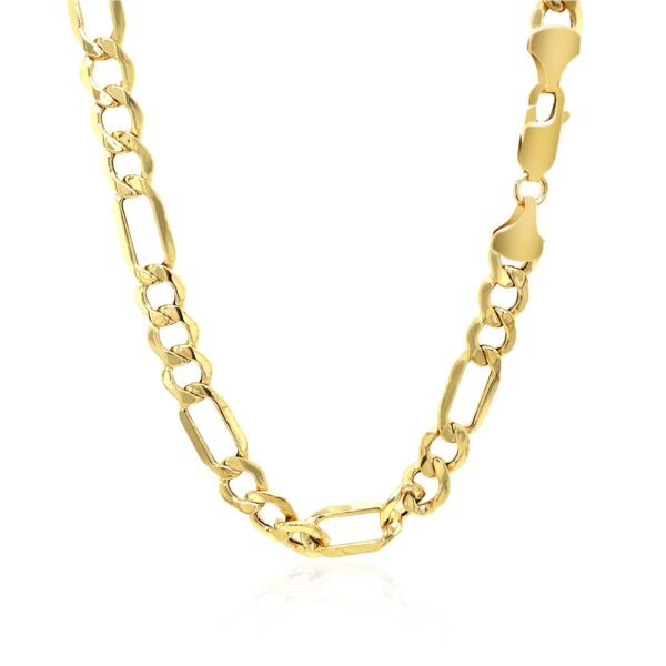 6.5mm 10k Yellow Gold Lite Figaro Chain - Image 3