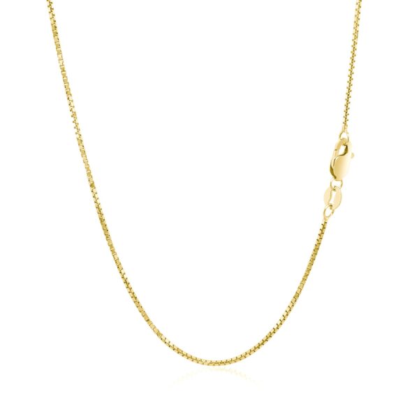 14k Yellow Gold Octagonal Box Chain 1.0mm - Image 3