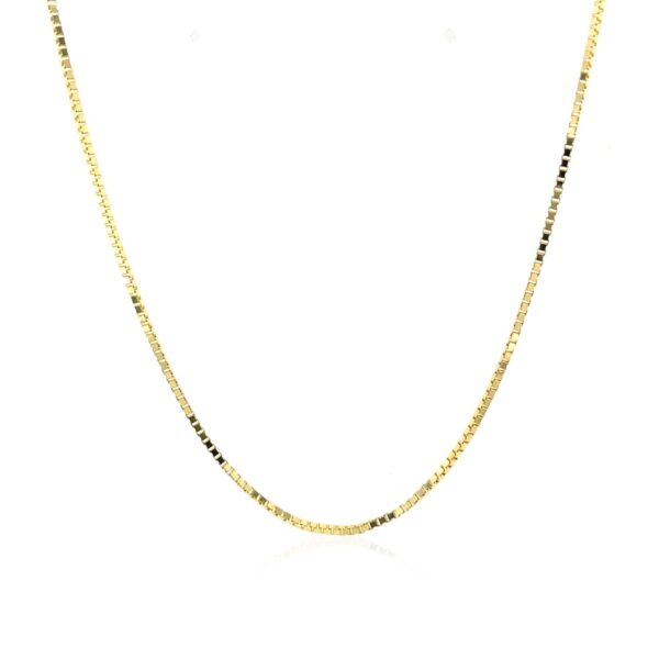 14k Yellow Gold Classic Box Chain 1.0mm - Image 2