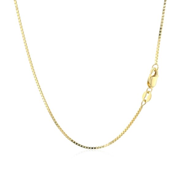 14k Yellow Gold Classic Box Chain 1.0mm - Image 3