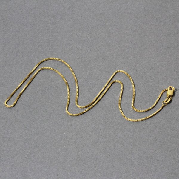 14k Yellow Gold Classic Box Chain 1.0mm - Image 5