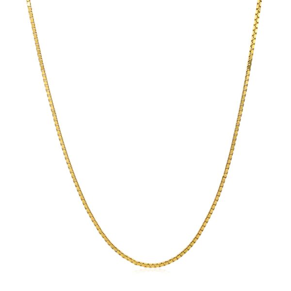 14k Yellow Gold Adjustable Box Chain 1.1mm - Image 2