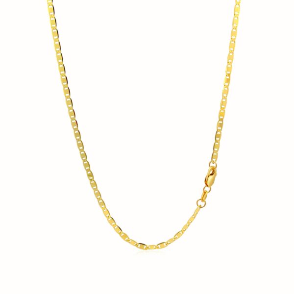 2.3mm 10k Yellow Gold Mariner Link Chain - Image 3