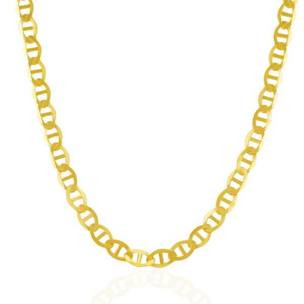 6.3mm 14k Yellow Gold Mariner Link Chain - Image 2