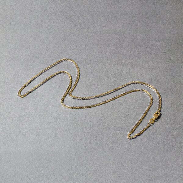 14k Two-Tone Double Strand Cable Pendant Chain 1.1mm - Image 3