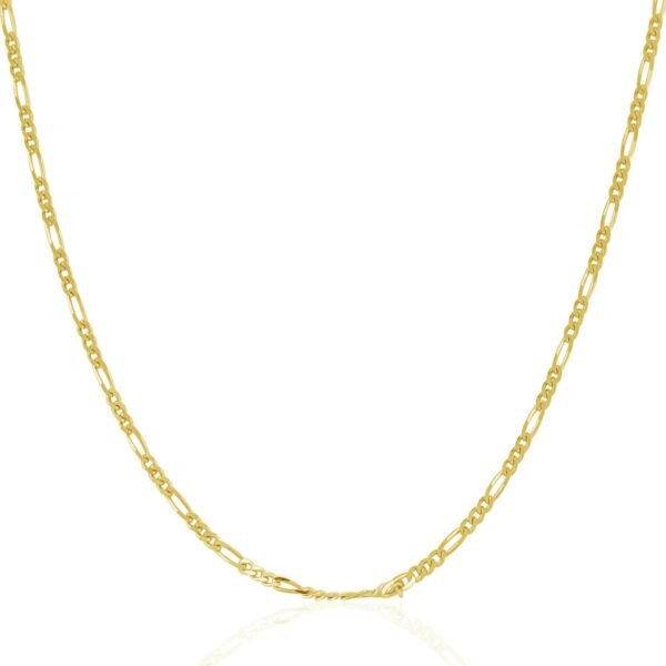 14k Yellow Gold Solid Figaro Chain 1.9mm - Image 2