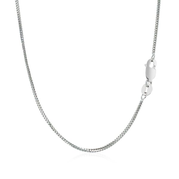 14k White Gold Franco Chain 0.9mm - Image 3