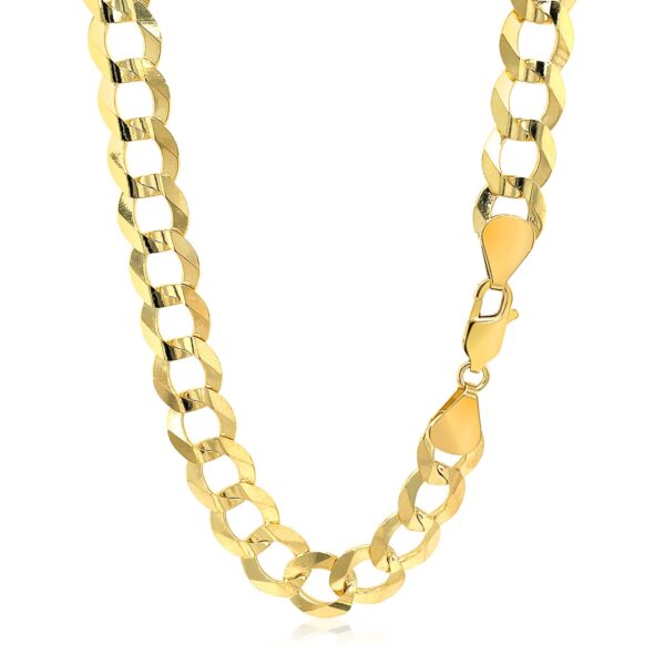 14k Yellow Gold Solid Curb Chain 10.0mm - Image 3