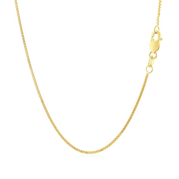 10k Yellow Gold Classic Box Chain 0.8mm - Image 3