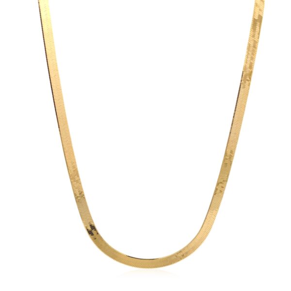 4.0mm 14k Yellow Gold Super Flex Herringbone Chain - Image 2