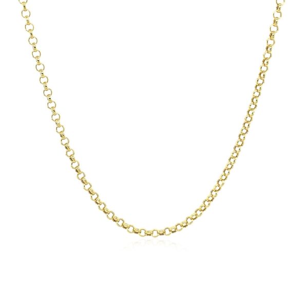 14k Yellow Gold Rolo Chain 1.9mm - Image 2