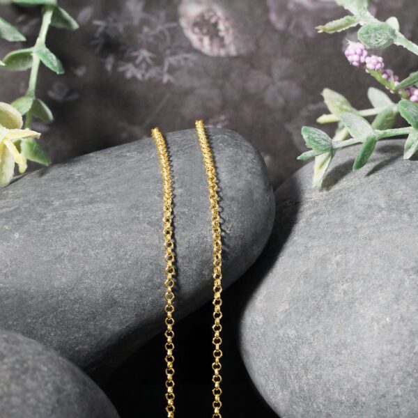 14k Yellow Gold Rolo Chain 1.9mm - Image 4