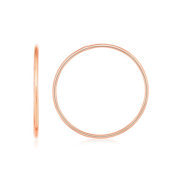 Endless Hoop Style Earrings in 14K Rose Gold