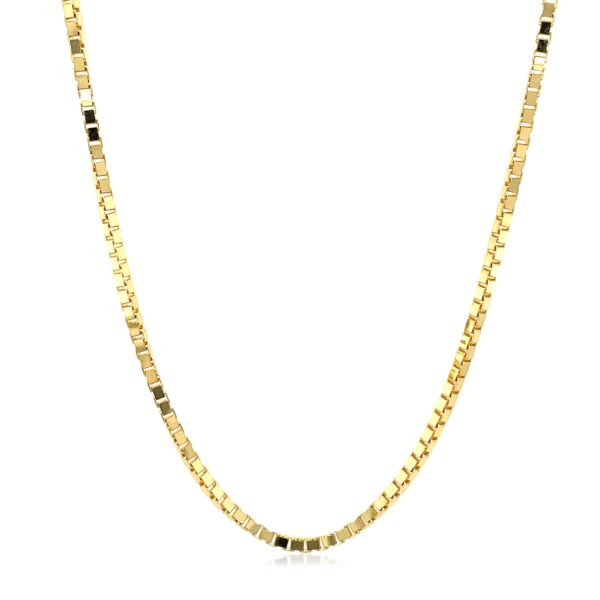 14k Yellow Gold Semi Solid Box Chain 1.6mm - Image 2