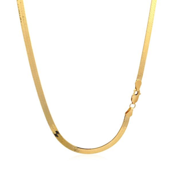 Imperial Herringbone Chain in 10k Yellow Gold (3.8 mm) - Image 4