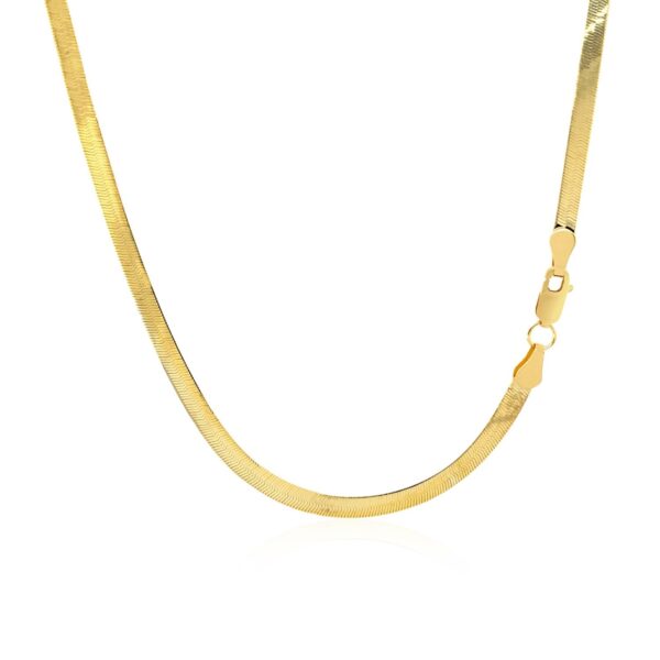 Imperial Herringbone Chain in 10k Yellow Gold (2.8 mm) - Image 4