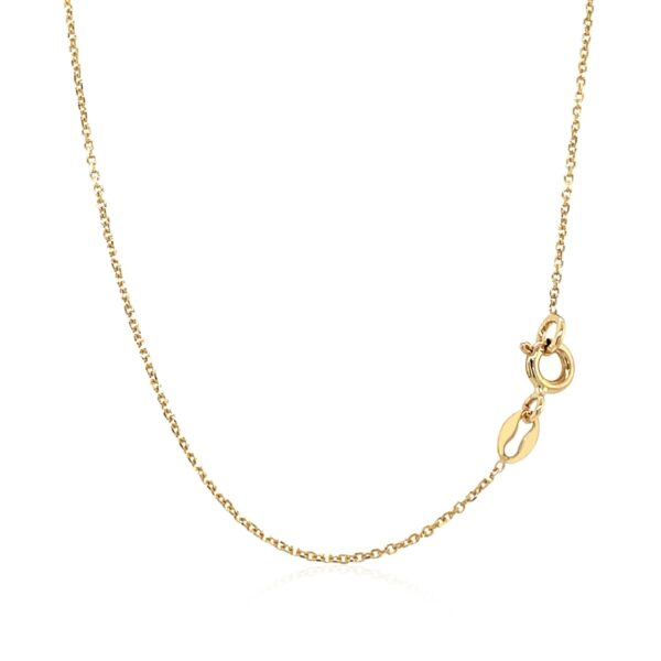 14k Yellow Gold Necklace with Petite Open Triangle Pendant - Image 3