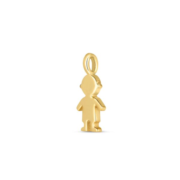 14k Yellow Gold Mini Boy Charm - Image 2