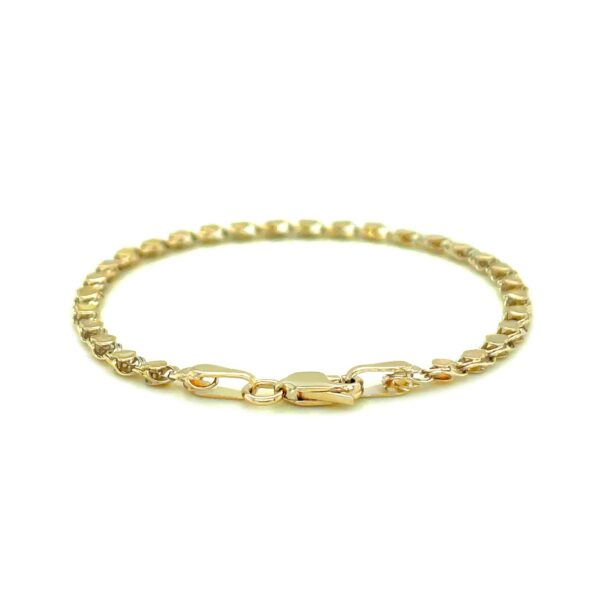 2.9mm 14k Yellow Gold Heart Anklet - Image 3