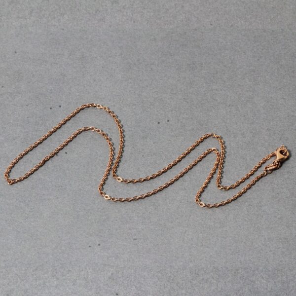 14k Rose Gold Round Cable Link Chain 1.5mm - Image 5