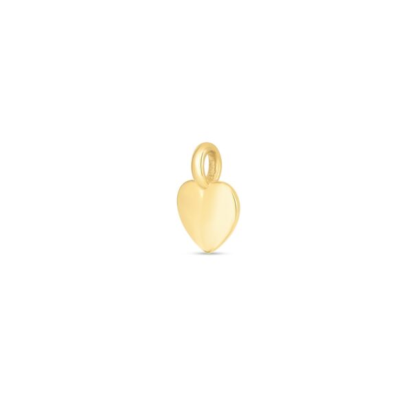 14k Yellow Gold Mini Heart Charm - Image 2