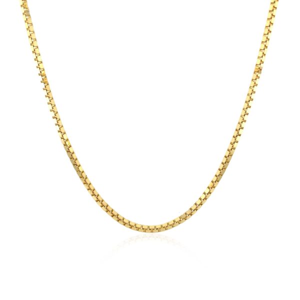 18k Yellow Gold Classic Box Chain 1.4mm - Image 3