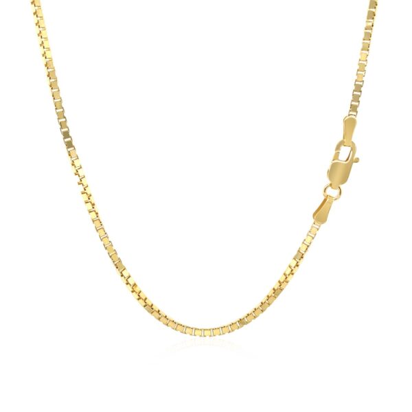 18k Yellow Gold Classic Box Chain 1.4mm - Image 4