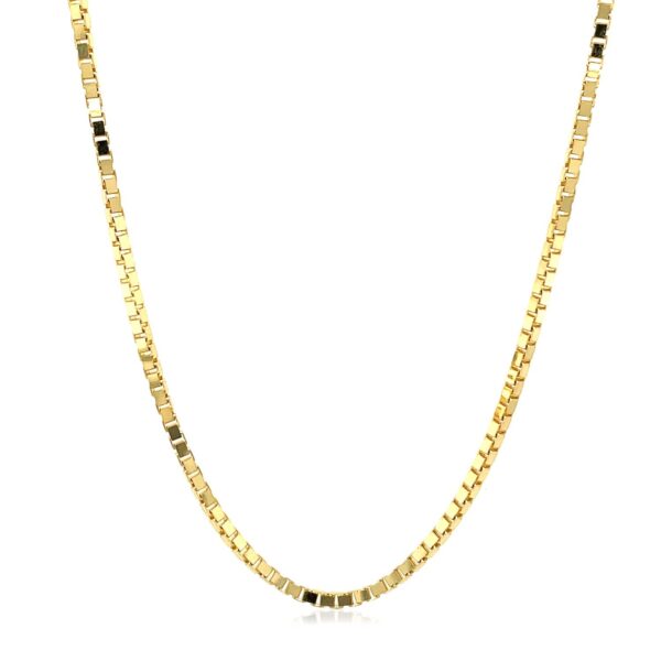 1.6mm 14K Yellow Gold Classic Box Chain - Image 2