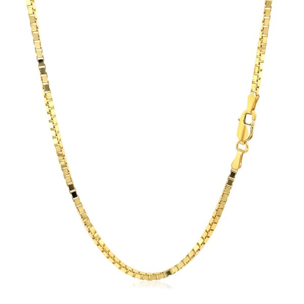 1.6mm 14K Yellow Gold Classic Box Chain - Image 3