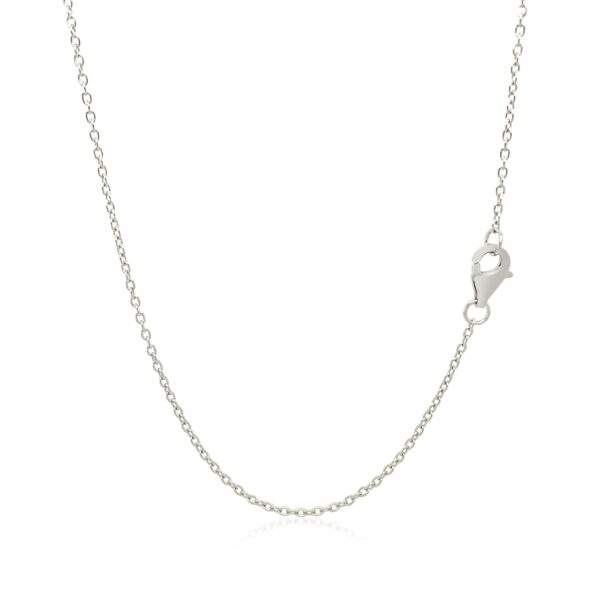 Sterling Silver Flip Flop Necklace with Cubic Zirconias - Image 3