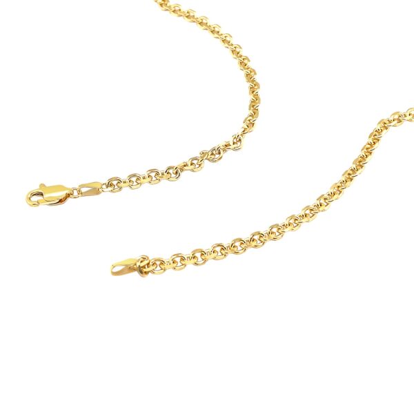 4.0mm 14k Yellow Gold Diamond Cut Cable Link Chain - Image 4