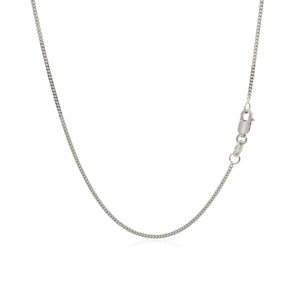 14k White Gold Gourmette Chain 1.0mm - Image 3