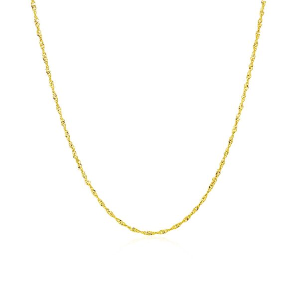 14k Yellow Gold Singapore Chain 1.0mm - Image 2