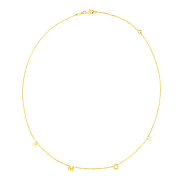 14k Yellow Gold Amor Necklace