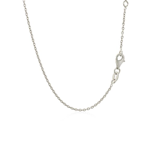 Sterling Silver 18 inch Moon Motif Necklace with Diamond - Image 2