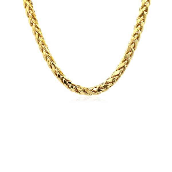 5.2mm 14k Yellow Gold Diamond Cut Round Franco Chain - Image 2