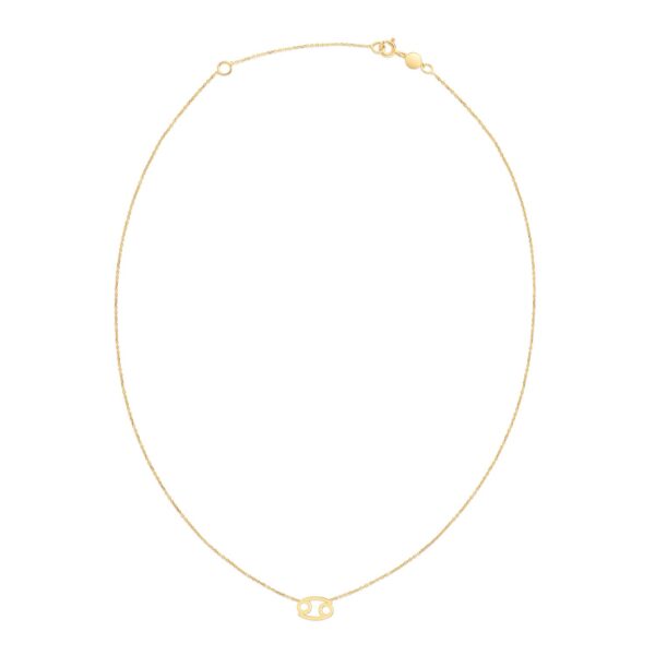 14K Yellow Gold Cancer Necklace - Image 2