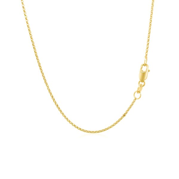 14k Yellow Gold Diamond Cut Rolo Chain 1.1mm - Image 3