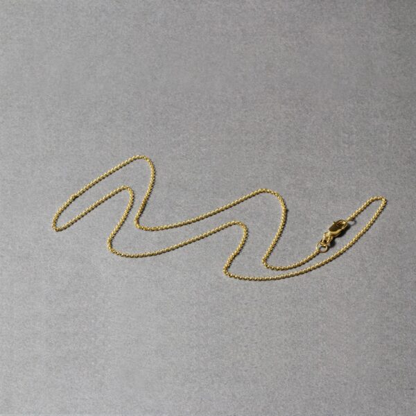 14k Yellow Gold Diamond Cut Rolo Chain 1.1mm - Image 5