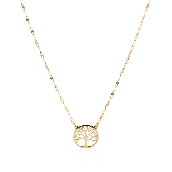 14K Yellow Gold Tree of Life Necklace - Image 2