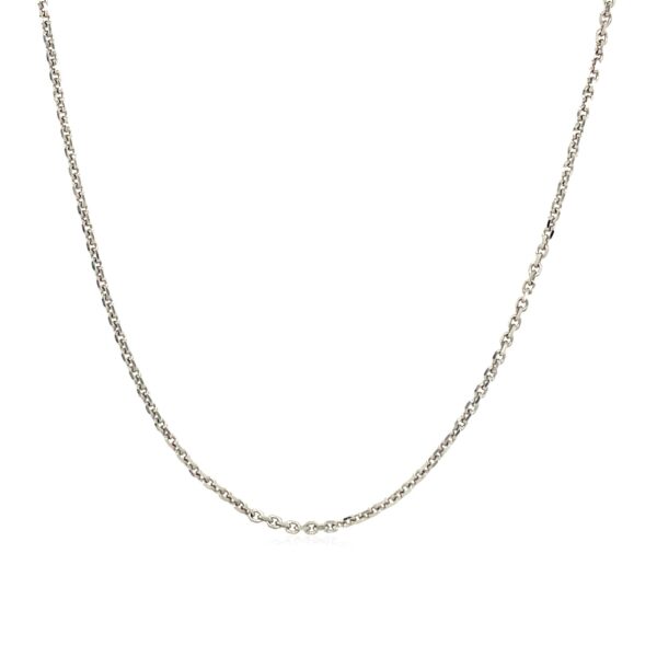 14k White Gold Adjustable Cable Chain 0.9mm - Image 2