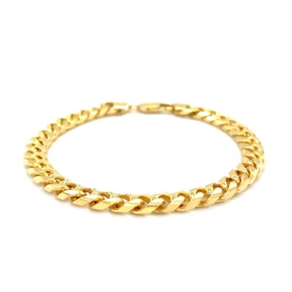 6.7mm 14k Yellow Gold Solid Miami Cuban Bracelet - Image 2