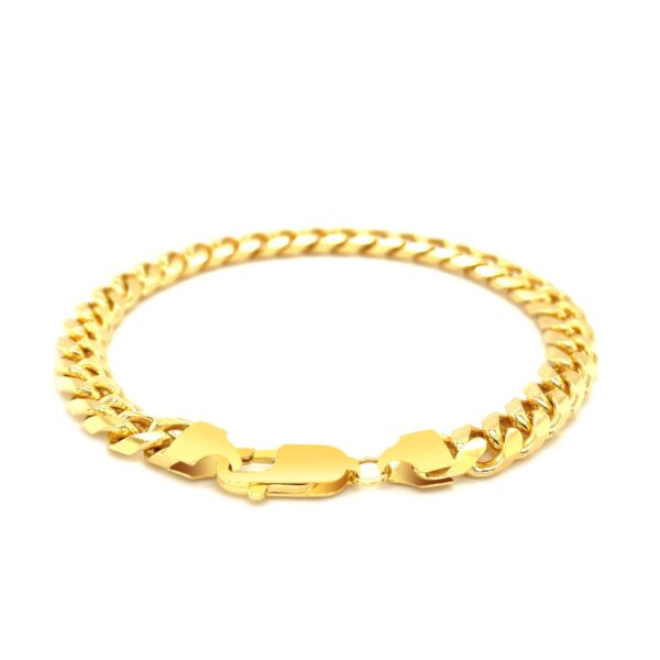 6.7mm 14k Yellow Gold Solid Miami Cuban Bracelet - Image 3