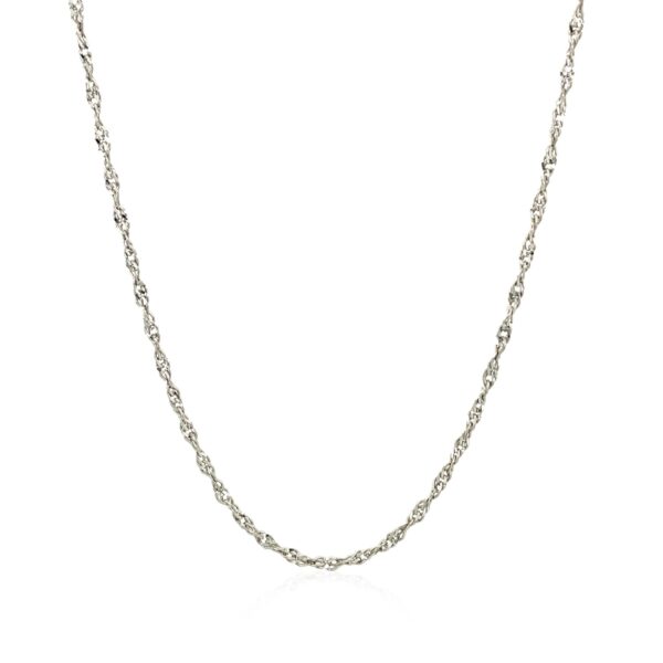 Sterling Silver 1.6mm Singapore Style Chain - Image 2