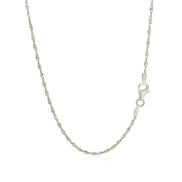 Sterling Silver 1.6mm Singapore Style Chain - Image 3