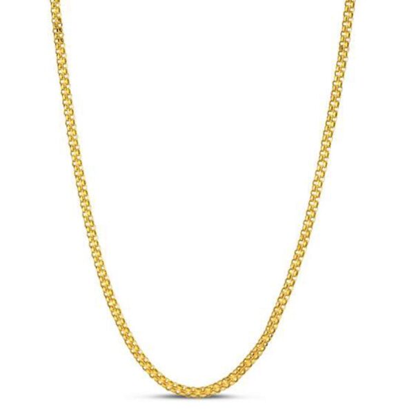 2.5mm 14k Yellow Gold Bismark Chain - Image 2