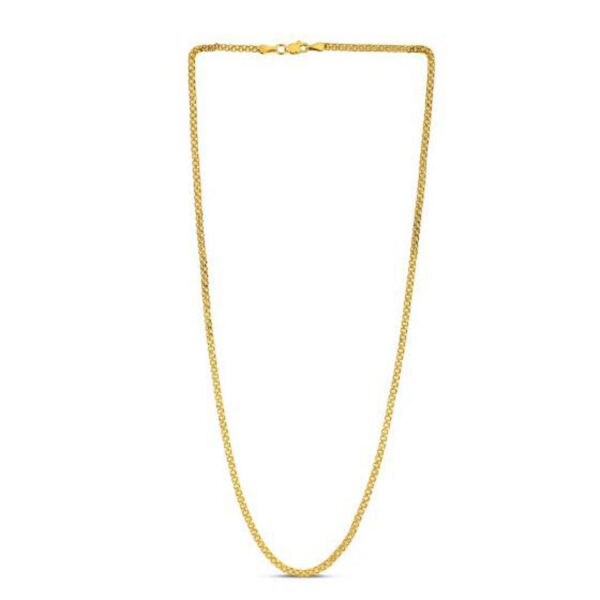 2.5mm 14k Yellow Gold Bismark Chain - Image 3