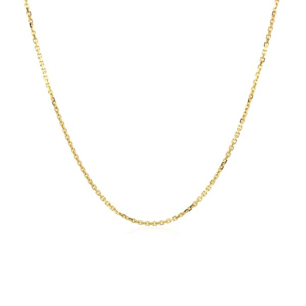 10k Yellow Gold Adjustable Cable Chain 0.9mm - Image 2