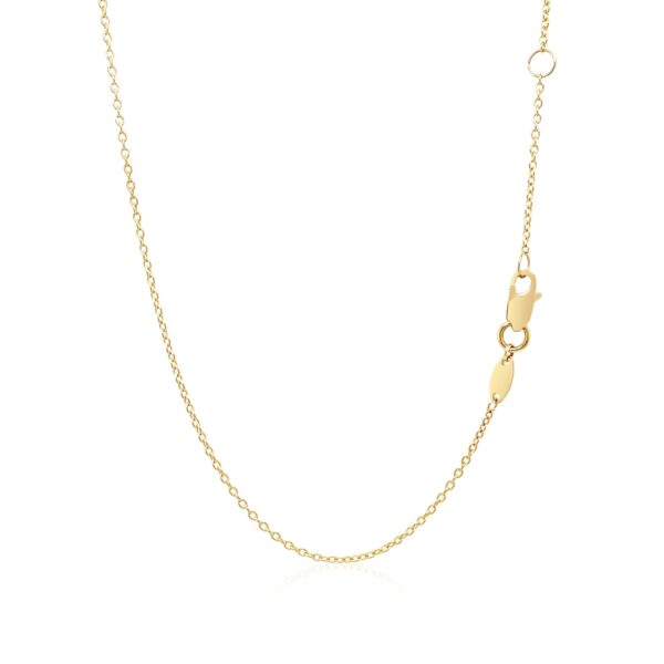 14k Yellow Gold Smooth Flat Horizontal Bar Style Necklace - Image 3